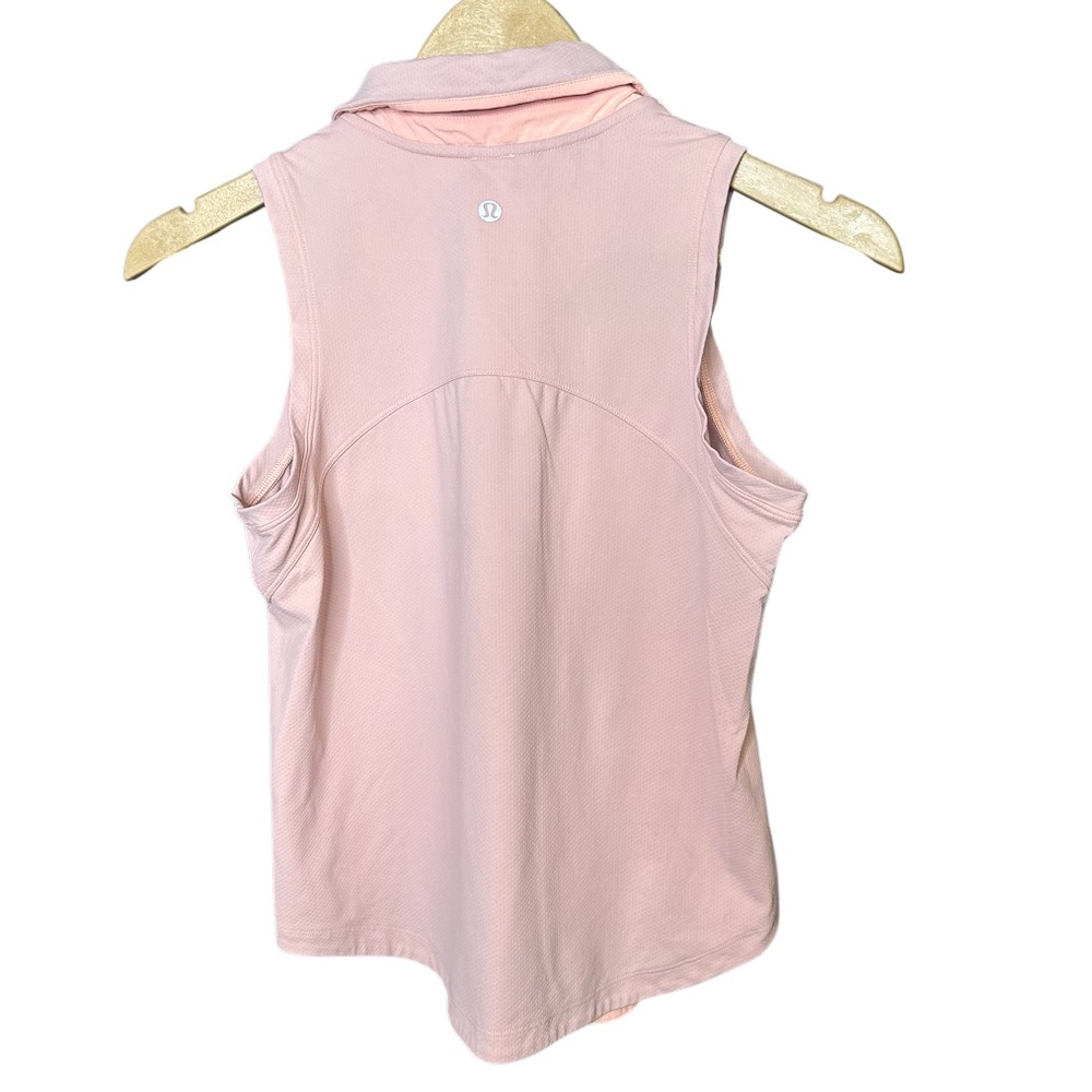 Lululemon | Blush Pink Sleeveless Collared Polo Tank Top | Size 4 - Picture 5 of 7